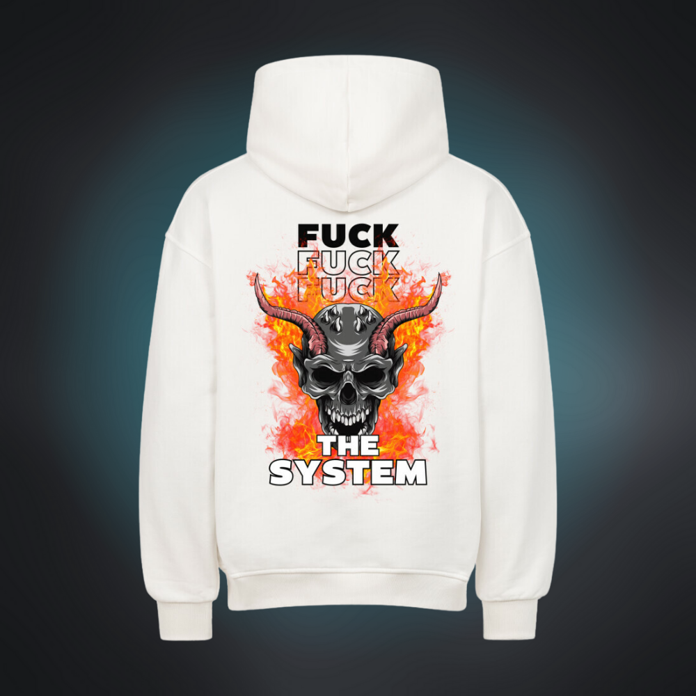 FUCK THE SYSTEM Oversized Hoodie
