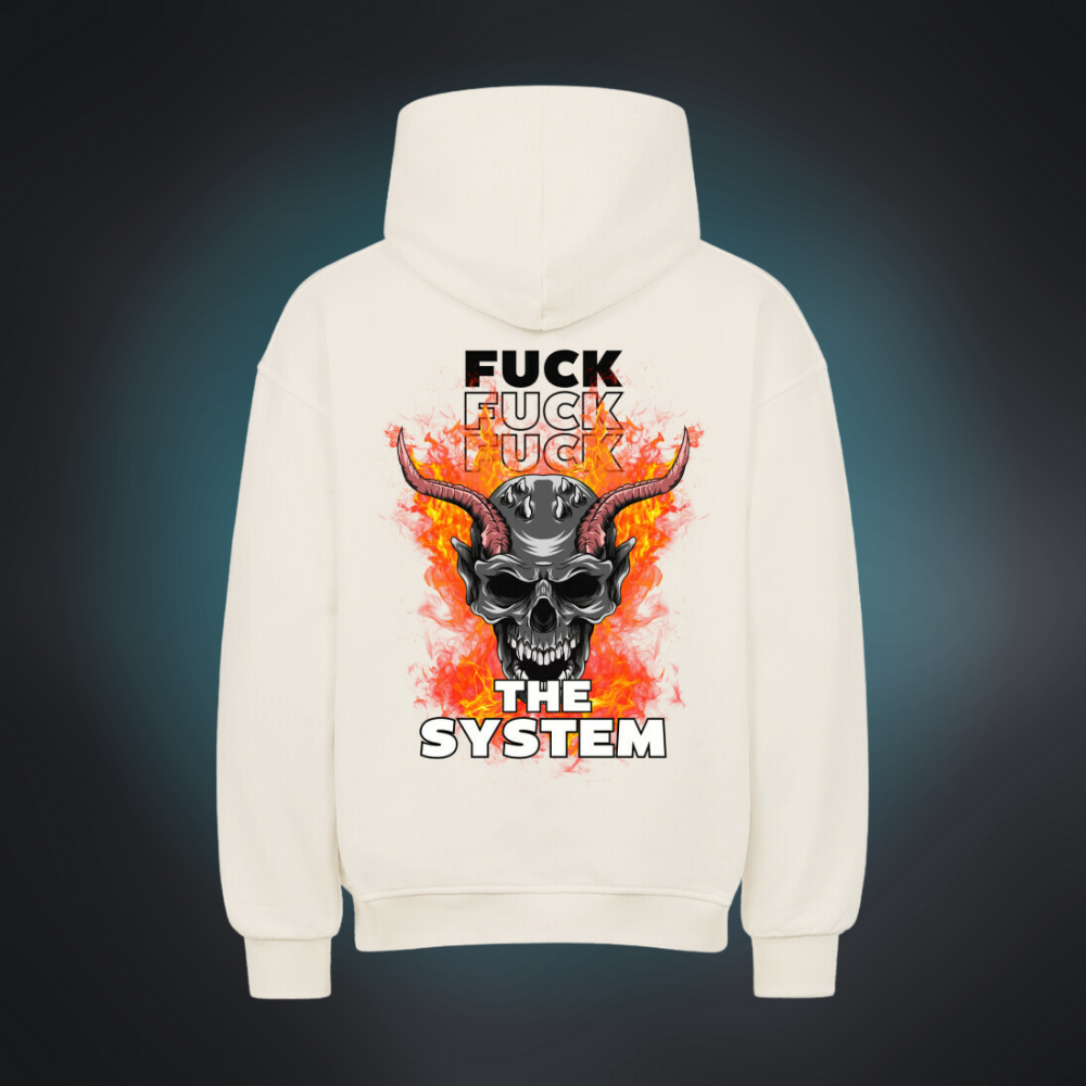 FUCK THE SYSTEM Oversized Hoodie