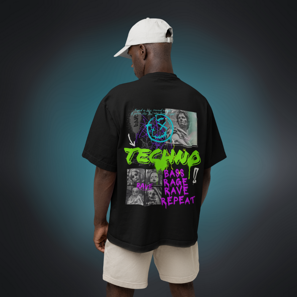 TECHNO RAVE Oversized Shirt