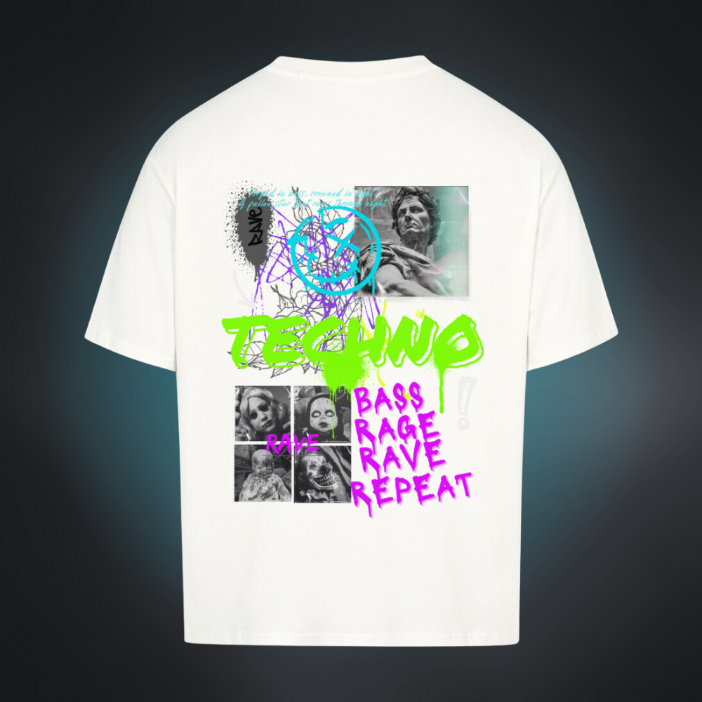 TECHNO RAVE Oversized Shirt