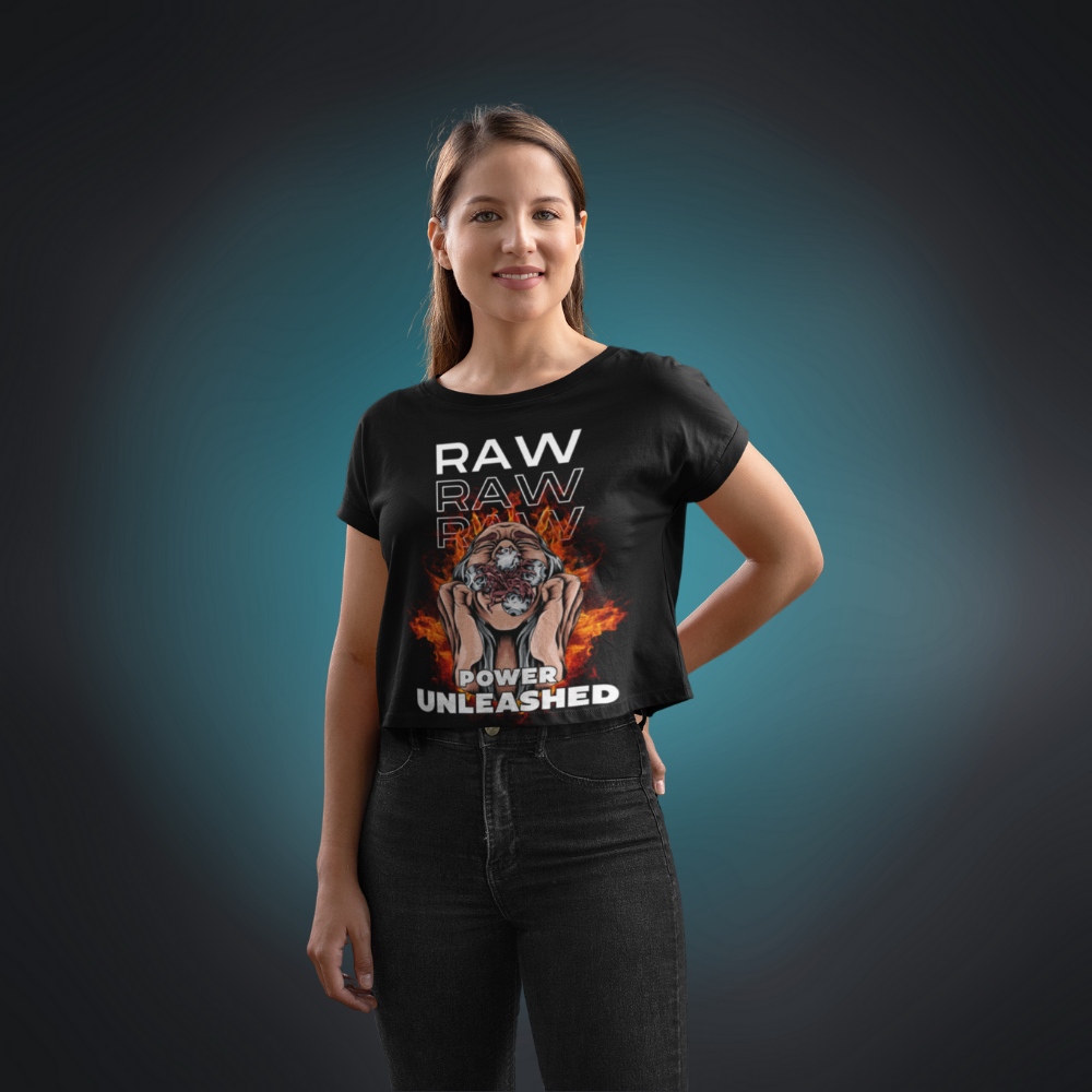 RAW POWER UNLEASHED Ladies Cropped Tee