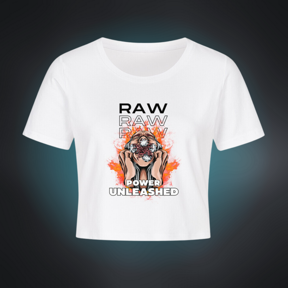 RAW POWER UNLEASHED Ladies Cropped Tee