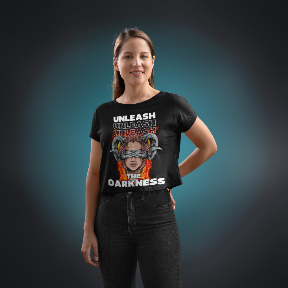 UNLEASH THE DARKNESS Ladies Cropped Tee