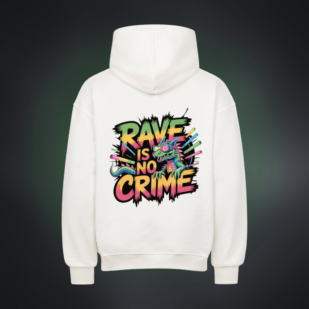 RAVE IS NO CRIME Oversized Hoodie