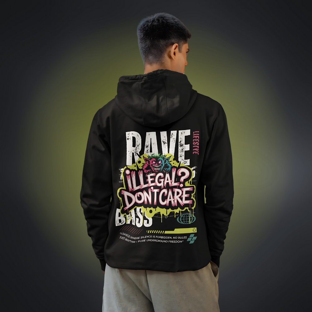 ILLEGAL? DON'T CARE Oversized Hoodie